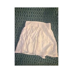Cream Skirt with Lace
